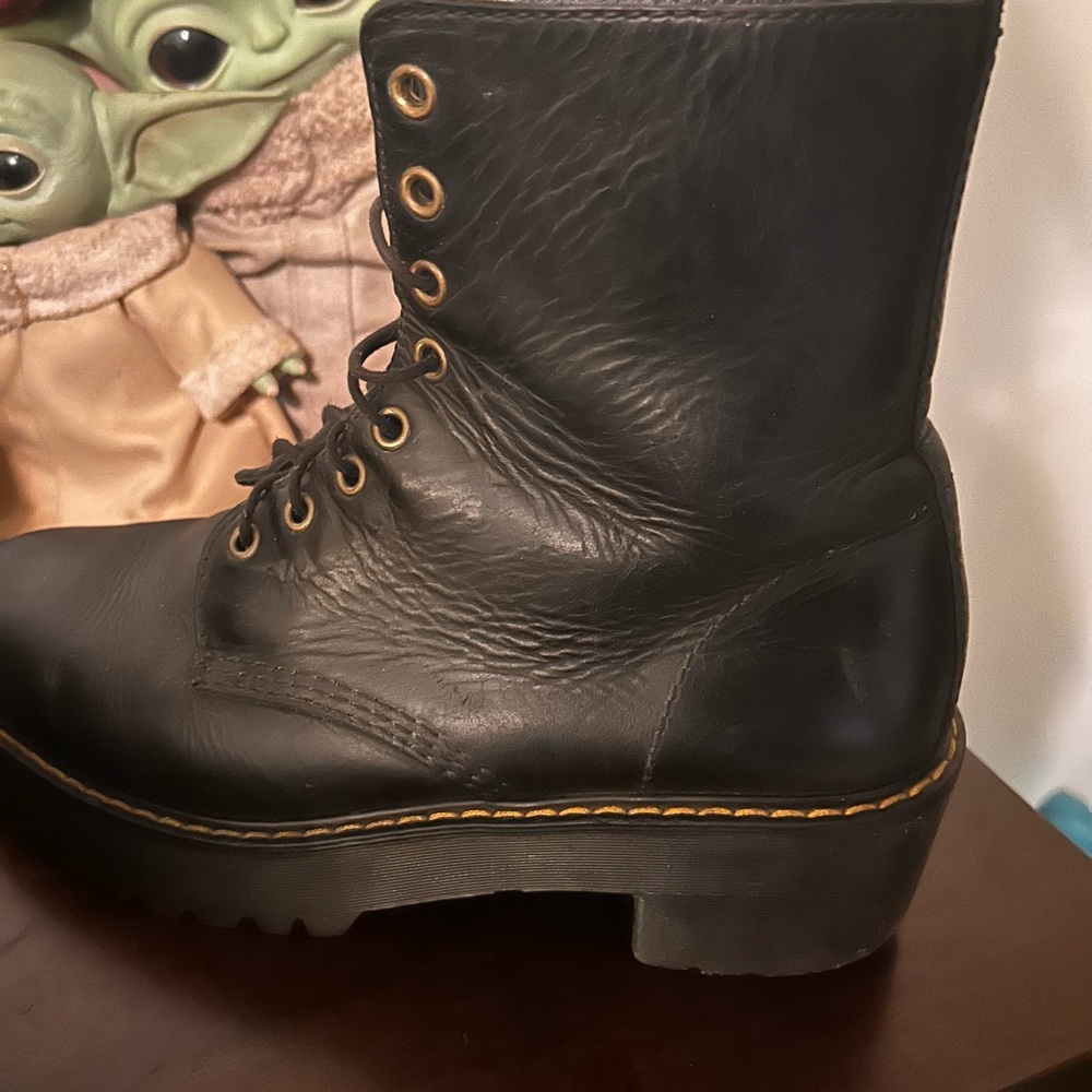 Black Leather Dr. Martins Boot